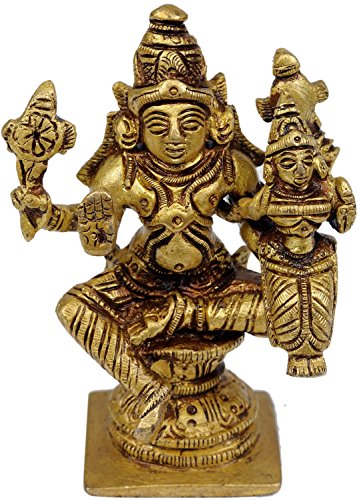 商品aone india lord vishnu with goddess lakshmi (small statue)